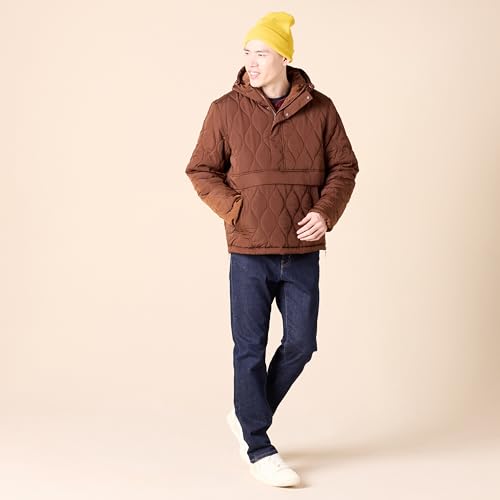 Image of Amazon Essentials Mens Anorak Hooded Quarter-Zip Puffer Coat