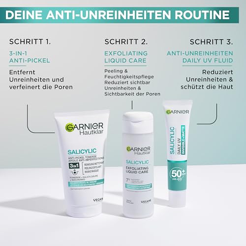Garnier Hautklar 3 in 1 Gesichtsreinigung für unreine Haut, Reinigung, Peeling und Maske, Mit Salizylsäure und Tonerde, 1 x 150 ml 4