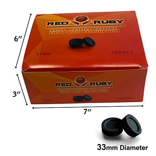 Coal Disks For Incense - Pack Of 100 Coal Briquettes - 10 Rolls Of 10 Tablets - Quicklighting - Slow Burning #TOP2