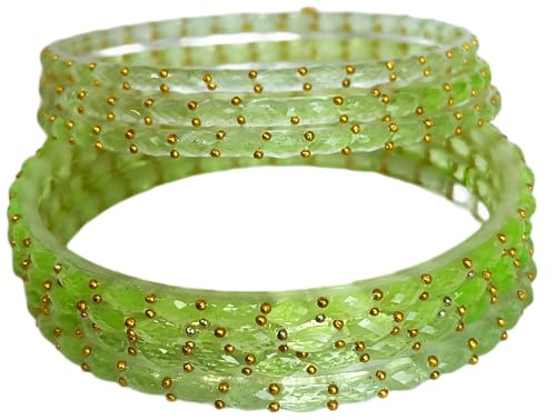 Image of JPS Plain and Glossy Finished Raindrop Glass Bangles Set for Women & Girls | Traditional Ethnic Chudi for Wedding, Party & Regular- Set of 12 Pcs of One Colour | Wedding Special