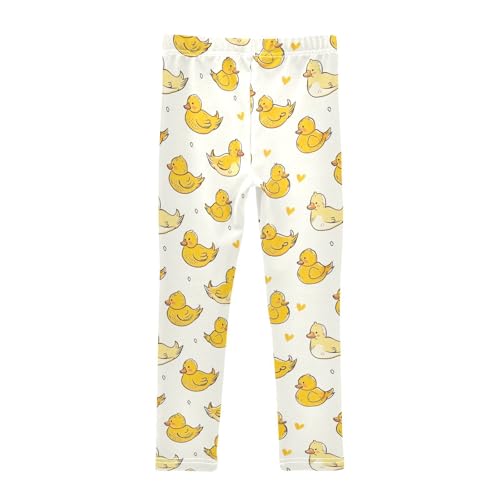 Kids High Waist Cute Yellow Rubber Duck Leggings for Toddler Girls 4T 202b53942