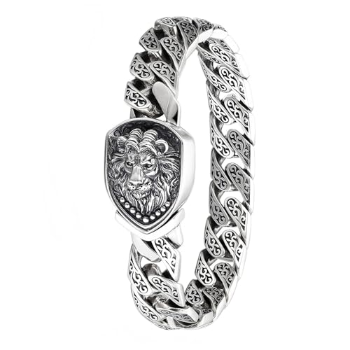 Italian Handmade Sterling Silver Mens Bracelets | Solid S925 Chain Bracelets | Men's Silver Bracelet Gift for Dad, Boyfriend, Son, My Man