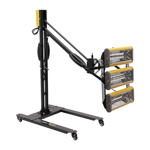 Florchest 110V Infrared Paint Baking Lamp, Shortwave Infrared Heat Lamp with Bracket, Paint Curing Systems,Power Adjustable Range 1300/2600/3900W