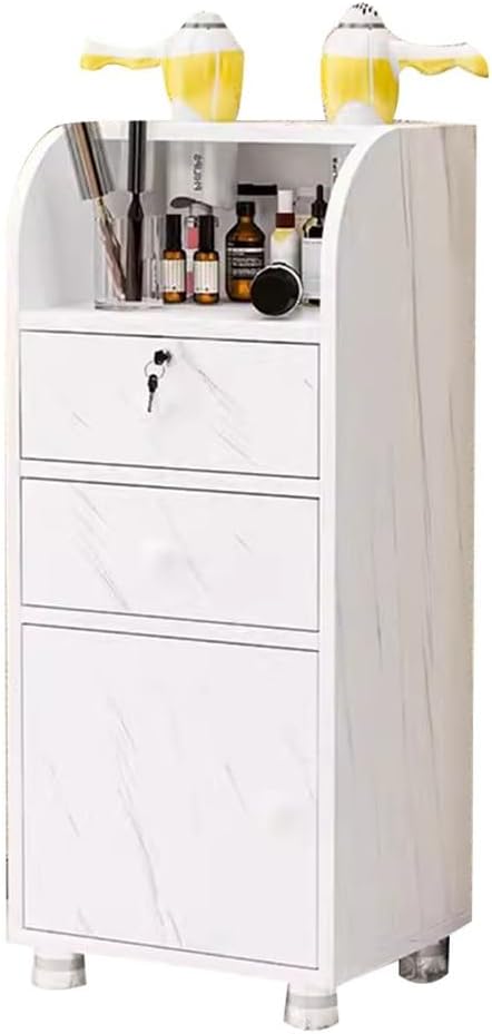Beauty Salon Storage Cabinet, Salon Trolley Stations, Barber Salon Locker Stations, Stylist Equipment, with 2 Drawers 1 Cabinet (Color : Multi-Colored, Size : 35x30x86c