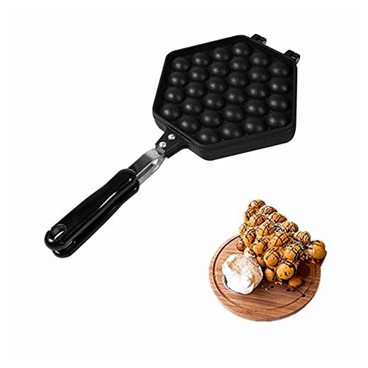 Yosoo Nonstick Waffle Maker Egg Bubble Pan Aluminum Alloy Eggettes Pan Cake Baking Mold Plate for Home Kitchen Use
