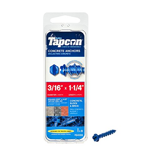 ITW Brands 24100 8PK3/16x1-1/4 Concrete Anchor