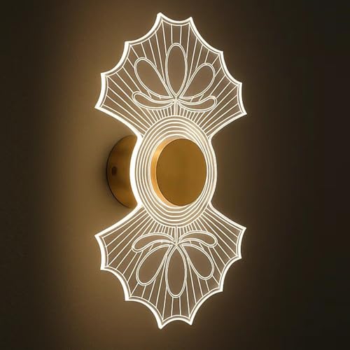 Image of Lamp master Twinor 3-in-1 LED Wall Light | 26x15 cm Decorative Acrylic & Metal Light | Modern Designer Lamp for Bedroom, Living Room, Hallway