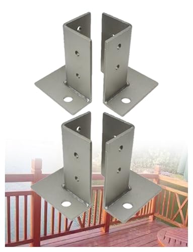 Soporte para postes de cerca regulable y base de anclaje con tornillos largos