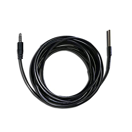 Ubibot Sonda de temperatura de enchufe de audio DS18B20, sensor de piscina impermeable, funciona con SP1 Cover