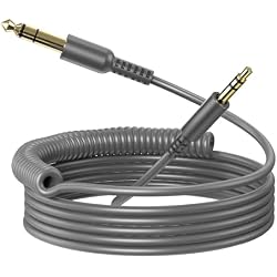 OneOdio 6.35mm to 3.5mm 6.6-9.8FT Stereo Adapter Cable Compatible with AMPs, Electronic Keyboards, Mixers, Guitars and Pro10/Pro30/Pro50 Headphones of OneOdio-Gray