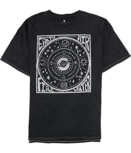 Junk Food Womens Earth Air Fire Water Graphic T-Shirt, Black, Medium #TOP3