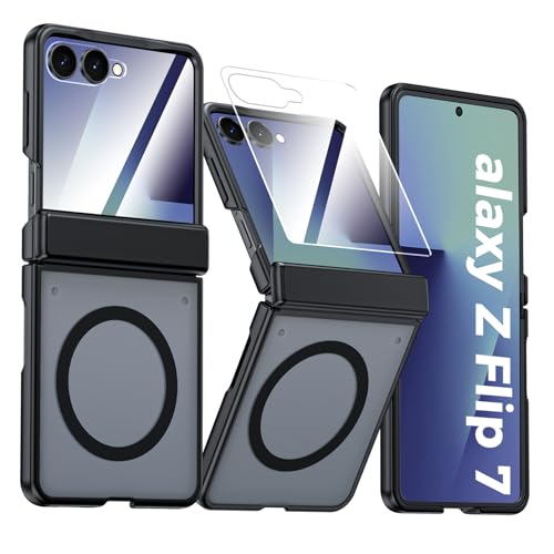 Protection écran intégrée Galaxy Z Flip 7 coque magnétique antichoc mate