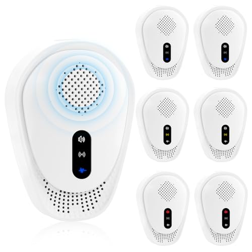 6 Pack Upgraded Ultrasonic Pest Control Repeller, Mouse Repellent Indoor for Spider Bug Roach Ant...