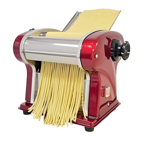 SHILINTONG Electric Pasta Maker Household Noodle Making Dough Pressing Machine Built-in 2.5mm Cutter 135W 5Kg/H Output for Commercial Home Use