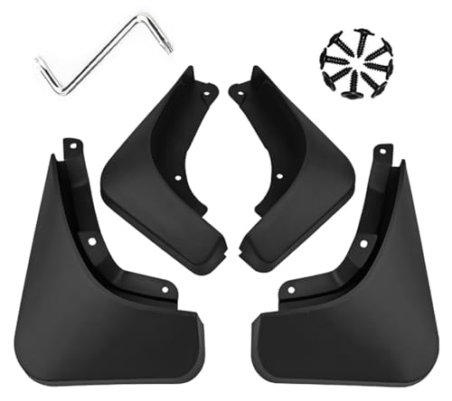 Image of Mud Flaps Fit for 2019-2021 Jeep Cherokee, Front & Rear Mud Guards Accessories - 4 Pc, Black