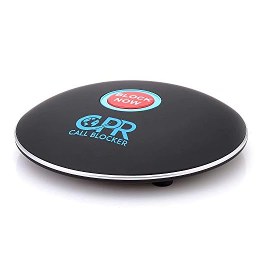 CPR Shield - Bloqueur d’appels indésirables Design pour téléphone Fixe - «Stop aux enquiquineurs!» - capacité : 2000 numéros - Noir Mat