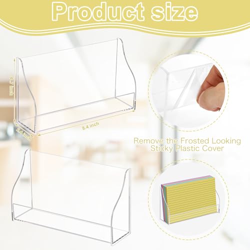 Suporte de exibição de cartão de índice, suporte de cartão de acrílico, 12 x 20 cm, para arquivos de