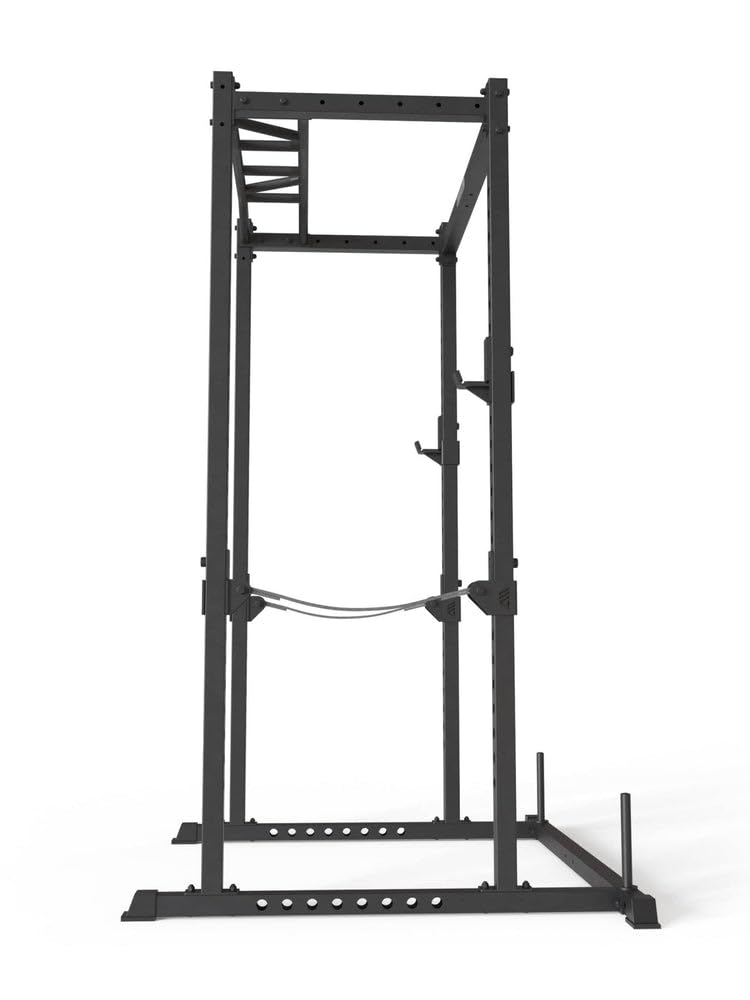 Atletica R5-Base Power Rack | Squat Rack Basiskäfig für Grundübungen | Multi-Grip Klimmzugstange, Safety Straps, J-Hooks & Gewichts-Pins | in Zwei Höhen verfügbar