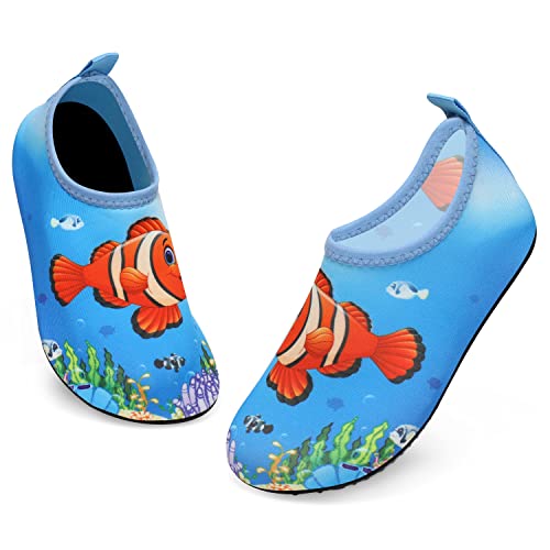 Image of ANLUKE Kids Boys Girls Water Shoes Barefoot Aqua Socks Fast Dry Beach Swim Outdoor Sports Shoes for Toddler