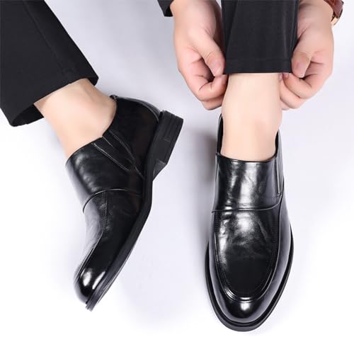 YZABEL Mens Tuxedo Shoes Patent Dress Shoes Casual Business Oxford Leather Shoes Round Toe Slip-On Solid Handmade Dress Shoes for Men3