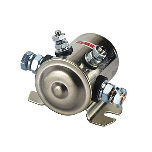 Ximoon 300A Continuous Duty Solenoid Relay Nickel-Plating for Golf Carts,Winch, Marine In Rush 12VDC Max 300A