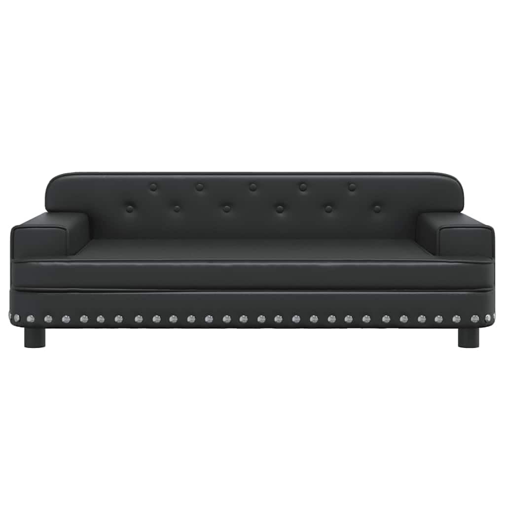 Cuccia per cani nera 90 x 53 x 30 cm, in ecopelle con imbottitura in schiuma, antiscivolo, impermeabile, delicata sulle articolazioni, ideale come posto letto, divano, cuscino per piccoli