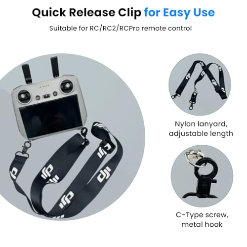 Image of ZORBES Smart RC Neck Strap for Air 3S, Mini 4 Pro, Mavic 3 Quick Release