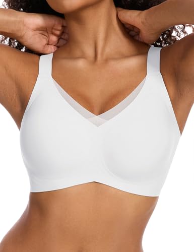 Image of GXOULRRA V Lace Wireless Jelly Bra Seamless Push Up Bras for Women No Underwire Full Coverage Comfortable Sleep Bralette