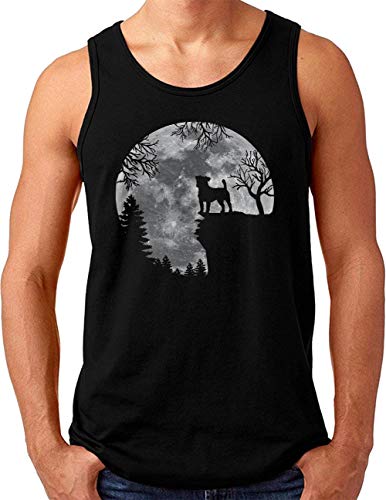 Débardeur pour chien OM3 coupe homme ample et respirante motif pleine lune