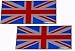 2 x British Flag Royal UK English England Mod Union Jack Aluminum Emblem Badge Nameplate Decal Rare (pair/set of 2) for Aston Martin Bentley Berkley Bond British Leyland Daimler Jaguar Jensen Lambretta Land Rover Lotus MG Mini Morgan Morris Rolls Royce Triumph TVR Vauxhall Vespa