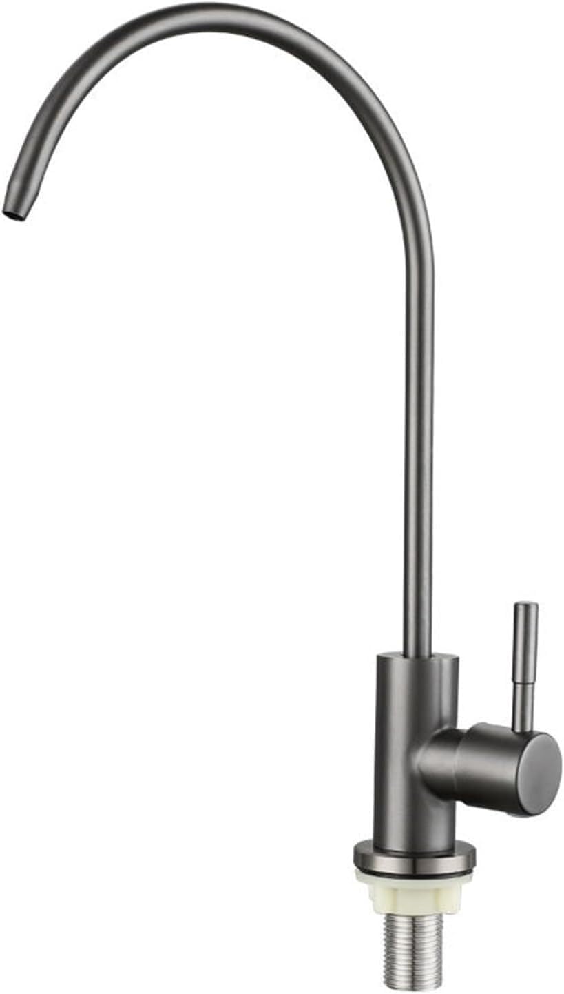 Filter Tap for Kitchen Sink, Stainless Steel Faucet Gun Gray Household