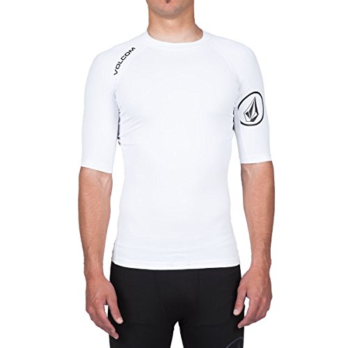 Volcom Men's Solid UPF 50+ Short Sleeve Rashguard Rash Guard