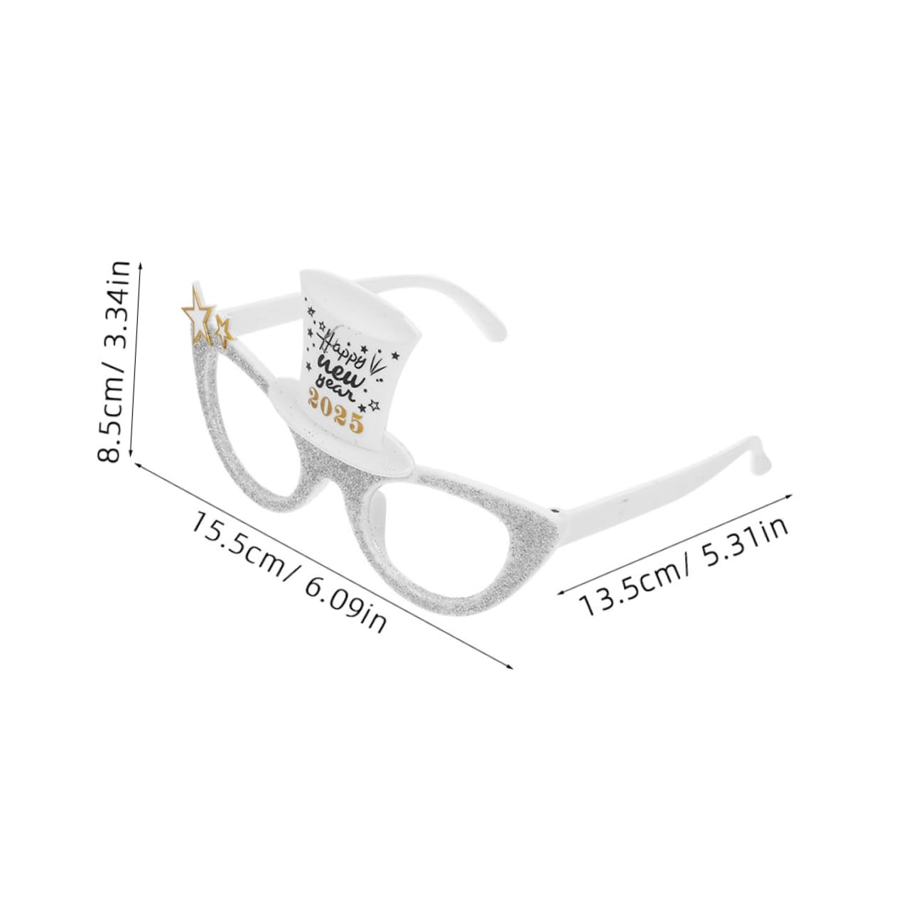 SOLUSTRE Funny Party Glasses Set 2025 Celebration Eyewear 3pcs Glitter Sunglasses for Birthday Party Decorations