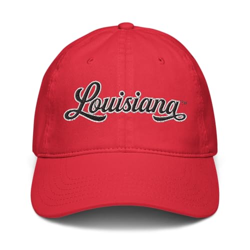 Louisiana Lafayette Ragin\' Cajuns Script Red Adjustable Baseball Hat