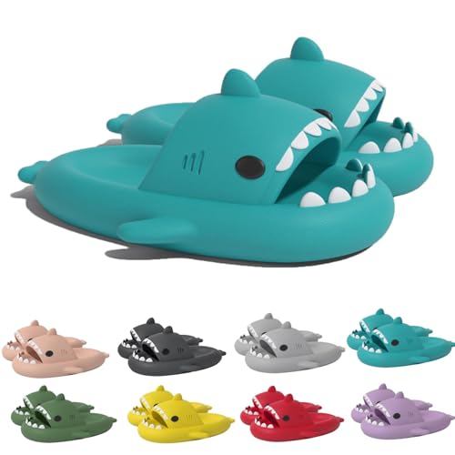 Shark Slides Cloud Slippers for Women Men, EVA Open Toe Shark Slippers Anti-Slip Quick Drying Sandals Shower Slipper
