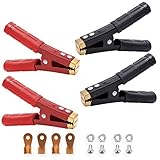 1000A Battery Jumper Cable Clamps, Heavy Duty Car Battery Clamps Pure Copper, Battery Alligator Clamps for Jump Starter Cables 4PCS