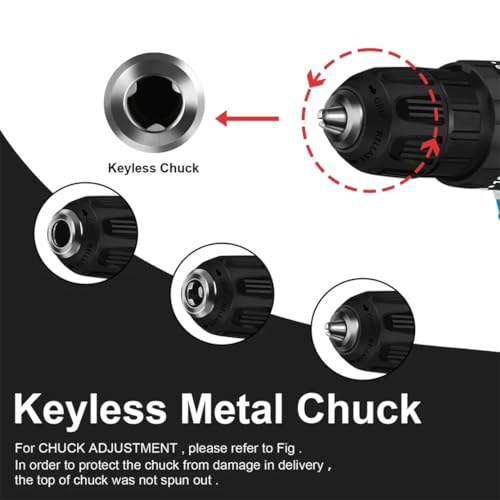 Image of 12V Li-ion Cordless Drill Machine | Screwdriver | Chuck 10mm | 1350RPM | Torque 18+1 | Pistol Grip | Spiral Drill | 24 Accessories drill bits in carrying tool kit