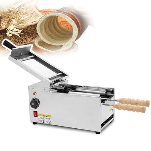 Komercyjny piec kominowy do ciasta o mocy 1600 W z 2 rolkami, urządzenie do wypieku rożków waflowych do pysznego pieczywa kominowego, idealny