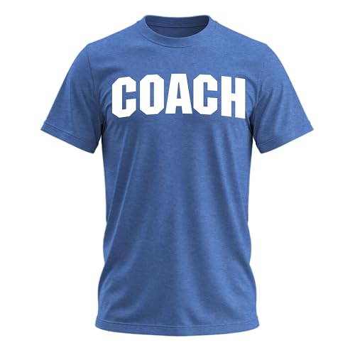 Simple Guy Coaching T-Shirt – Athletic Shirt for Men and Women, Graphic Tshirt for Fitness Gym Trainers, Instructors Blue Heather X-Large