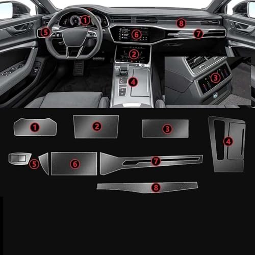 Film protection TPU ecran navigation console Audi A6 A7 C8