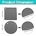 Coufce 4 Pack Silica Gel Trivet Mats, Heat Resistant Pot Holders Flexible Hot Pads, Easy to Wash Non-Slip Coasters for Kitchen/Table（Gray）