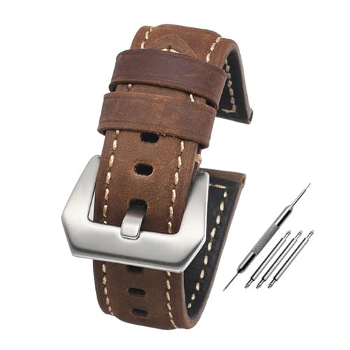 [XTNGIRKGY] Leather Straps Compatible With Panerai Watch Accessories Men's Strap 20mm 22mm 24mm Bands Cowhide Replacement Bracel