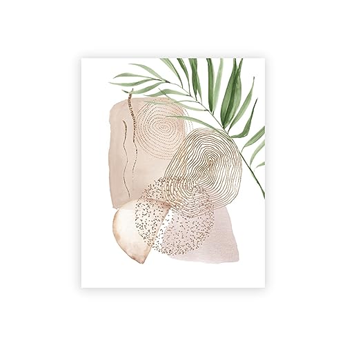 Affiche nordique salon feuilles abstraites DELURA pour une décoration intérieure inspirante