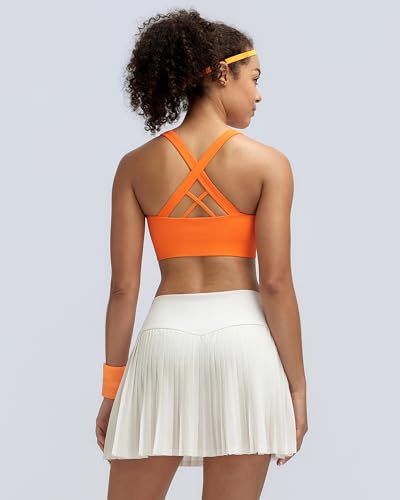 Image of RUNNING GIRL Sports Bras for Women,Seamless Strappy Sports Bra High Support Crisscross Back with Removable Pads