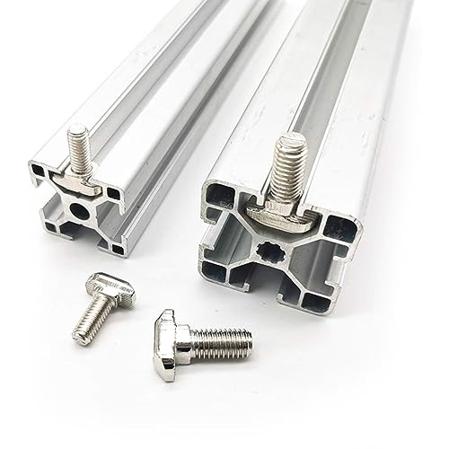Image of Auniwaig M6 x 20mm T-Slot Drop-in Bolts, T-Bolts, Carbon Steel, Silver, 20pcs