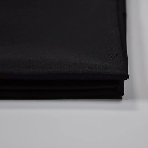 Tela de 59 pulgadas de ancho y 4.0 onzas por 100% poliéster, tela sólida totalmente negra, para fiesta Derss por 5 yardas (180 pulgadas y totalmente disponible en Yaxa Costa Rica