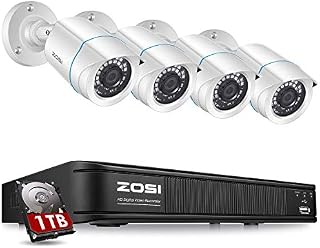 ZOSI H.265+ 1080p Home Security Camera System Outdoor Indoor, 1080N CCTV DVR 8