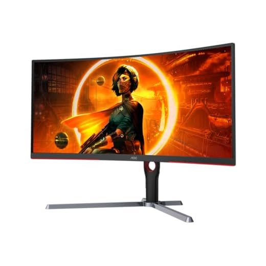 AOC CU34G3S 34" Frameless Curved Ultrawide Gaming Monitor, WQHD 3440 x1440, 165Hz 1ms, FreeSync Premium, Height Adjustable, 3-Year Zero-Bright-dot, Black