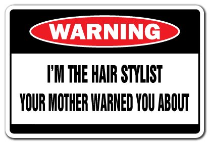 I'M THE HAIR STYLIST Warning Decal salon Decals salon hair dresser
