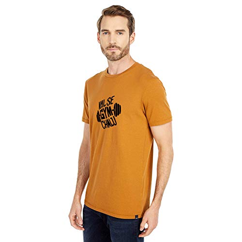 Image of T-Shirt for Men KAL SE Gym CHALU Funny Hindi Quotation, Graphic and Typography t-Shirt